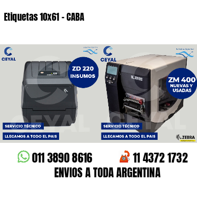 Etiquetas 10x61 - CABA