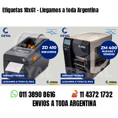 Etiquetas 10x61 - Llegamos a toda Argentina