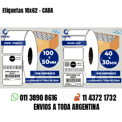 Etiquetas 10x62 - CABA