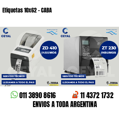Etiquetas 10x62 - CABA