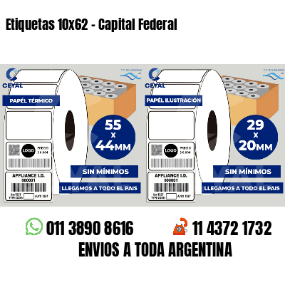 Etiquetas 10x62 - Capital Federal