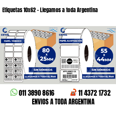 Etiquetas 10x62 - Llegamos a toda Argentina