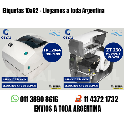 Etiquetas 10x62 - Llegamos a toda Argentina