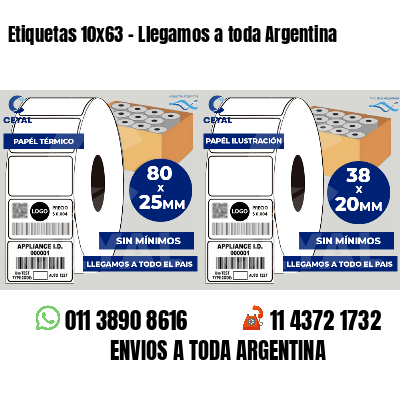Etiquetas 10x63 - Llegamos a toda Argentina