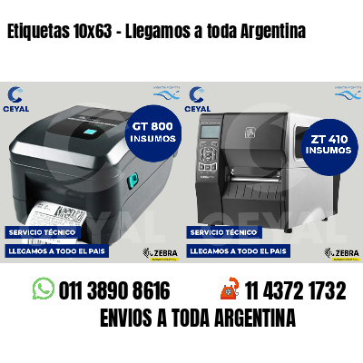Etiquetas 10x63 - Llegamos a toda Argentina