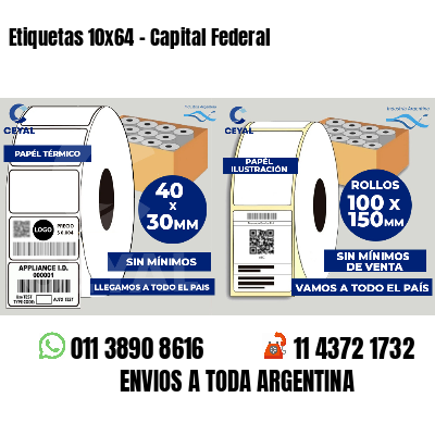 Etiquetas 10x64 - Capital Federal