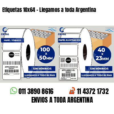 Etiquetas 10x64 - Llegamos a toda Argentina