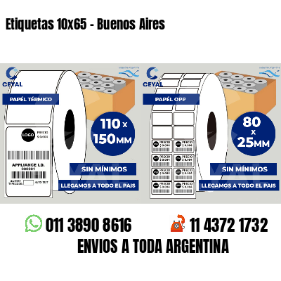 Etiquetas 10x65 - Buenos Aires