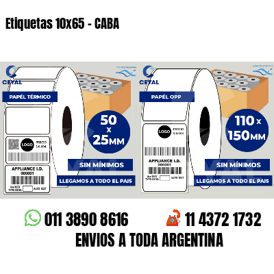 Etiquetas 10x65 - CABA