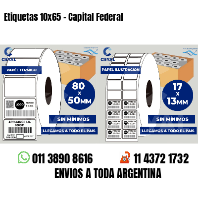 Etiquetas 10x65 - Capital Federal