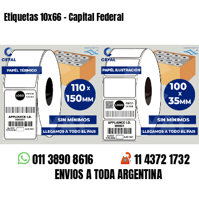 Etiquetas 10x66 - Capital Federal