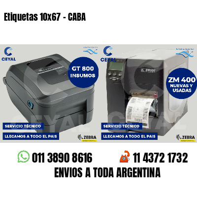 Etiquetas 10x67 - CABA