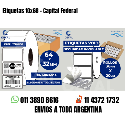 Etiquetas 10x68 - Capital Federal