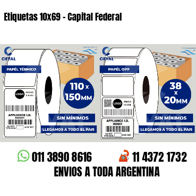 Etiquetas 10x69 - Capital Federal