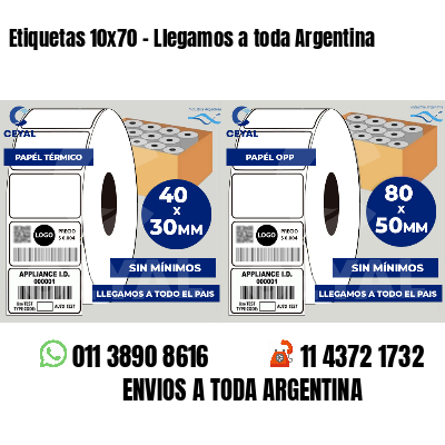 Etiquetas 10x70 - Llegamos a toda Argentina
