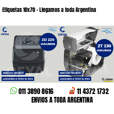 Etiquetas 10x70 - Llegamos a toda Argentina