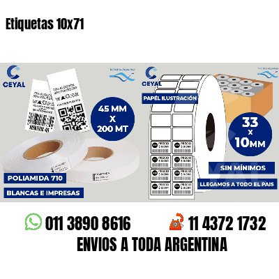 Etiquetas 10x71