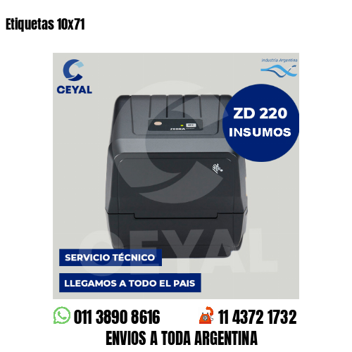 Etiquetas 10x71