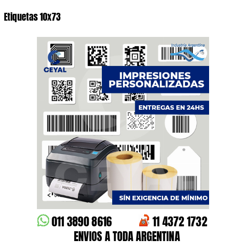 Etiquetas 10x73