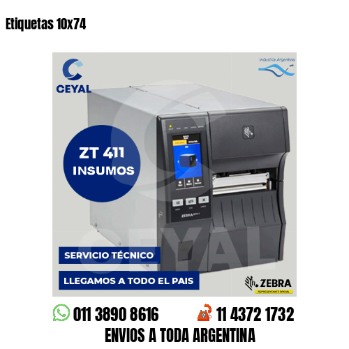 Etiquetas 10x74