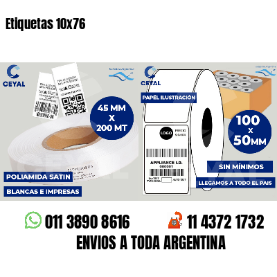 Etiquetas 10x76