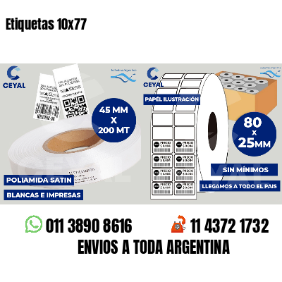 Etiquetas 10x77