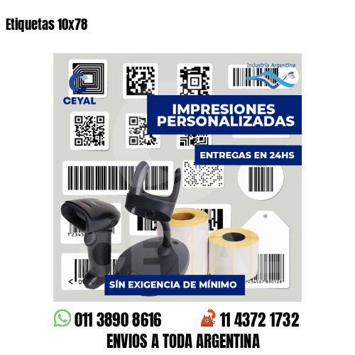 Etiquetas 10x78