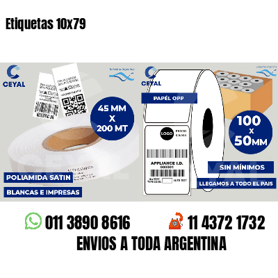 Etiquetas 10x79