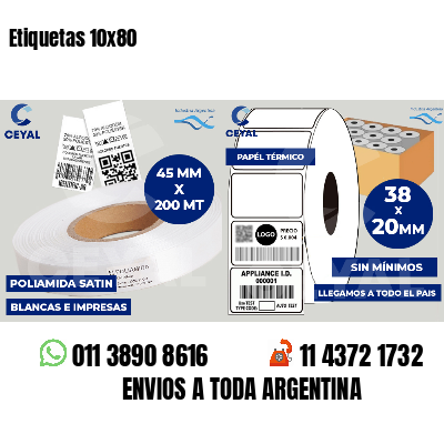 Etiquetas 10x80