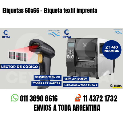Etiquetas 60x66 - Etiqueta textil imprenta