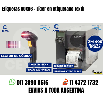 Etiquetas 60x66 - Líder en etiquetado textil