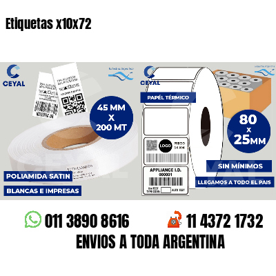 Etiquetas x10x72