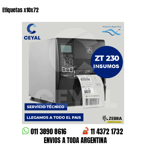 Etiquetas x10x72