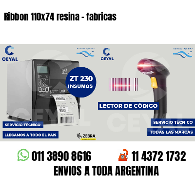 Ribbon 110x74 resina - fabricas