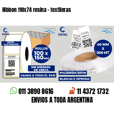 Ribbon 110x74 resina - textileras