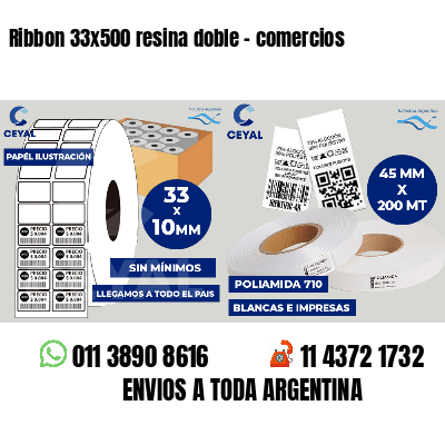 Ribbon 33x500 resina doble - comercios