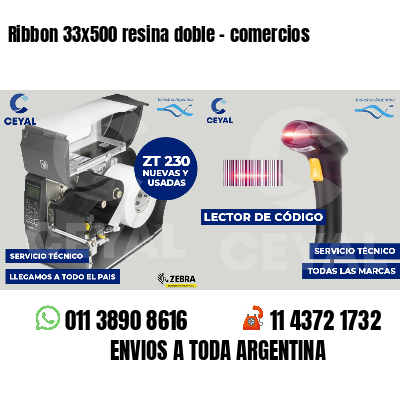 Ribbon 33x500 resina doble - comercios