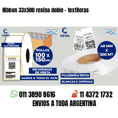 Ribbon 33x500 resina doble - textileras