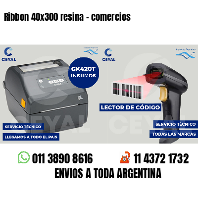 Ribbon 40x300 resina - comercios
