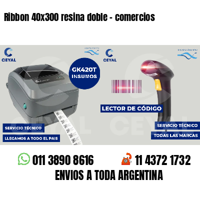 Ribbon 40x300 resina doble - comercios