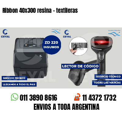 Ribbon 40x300 resina - textileras
