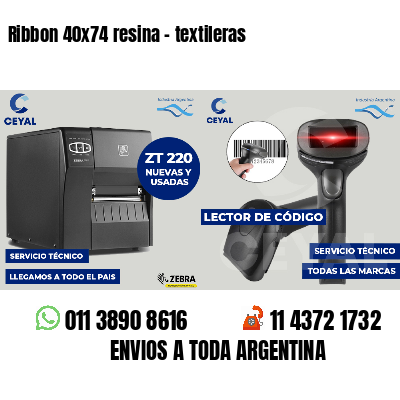 Ribbon 40x74 resina - textileras