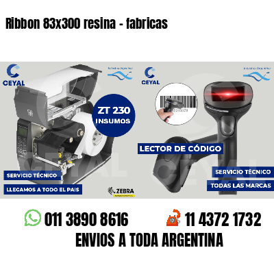 Ribbon 83x300 resina - fabricas