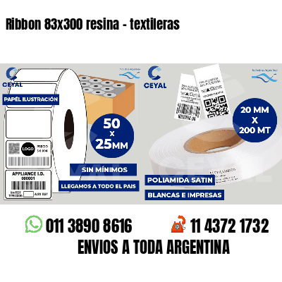 Ribbon 83x300 resina - textileras