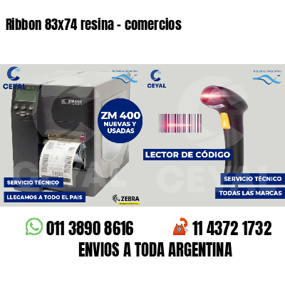 Ribbon 83x74 resina - comercios