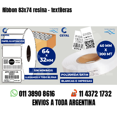 Ribbon 83x74 resina - textileras
