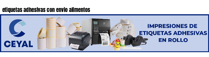 etiquetas adhesivas con envio alimentos