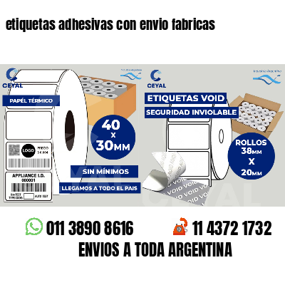 etiquetas adhesivas con envio fabricas