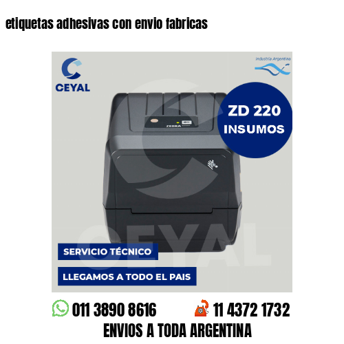 etiquetas adhesivas con envio fabricas