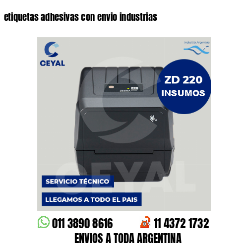 etiquetas adhesivas con envio industrias